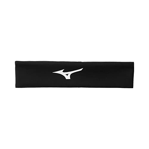 Mizuno Performance Jersey Headband - Black, One Size Fits Most