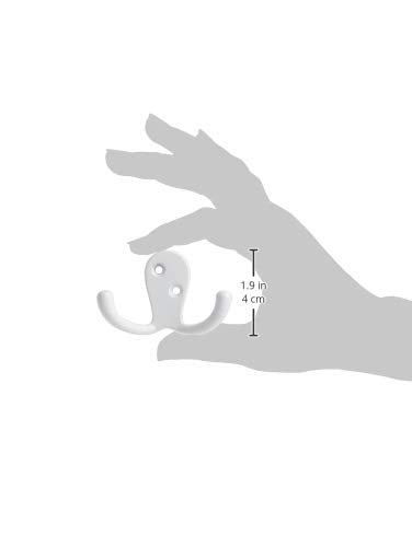 Liberty Double Prong Robe Hook - White (Pack of 2)