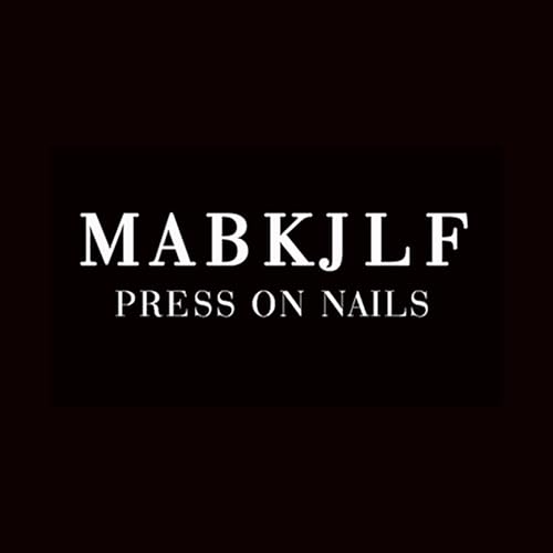 MABKJLF Medium Almond Press On Nails Style14 - 3D Floral Design, Reusable ABS False Nails with Rhinestones