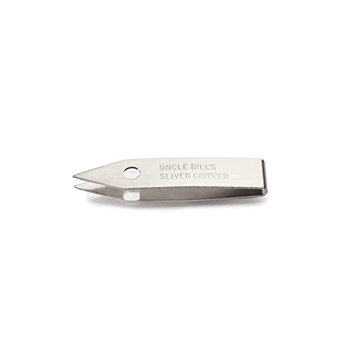 Uncle Bill's Silver Gripper Tweezers - Precision Stainless Steel, Reusable, USA-Made
