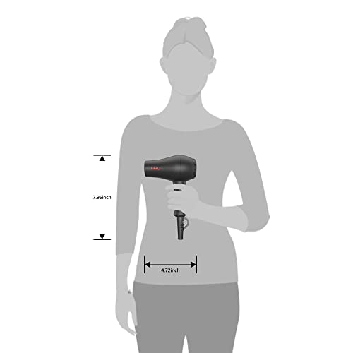 MHD Mini Travel Hair Dryer, 1000W Ceramic Ionic Blow Dryer with 2 Speeds