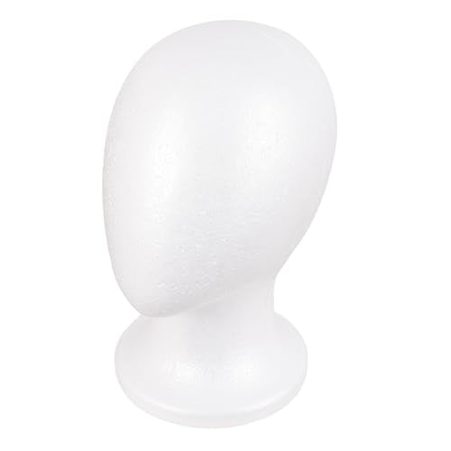 MapofBeauty Foam Mannequin Head for Wigs - 21.5 Inch Styrofoam Wig Stand