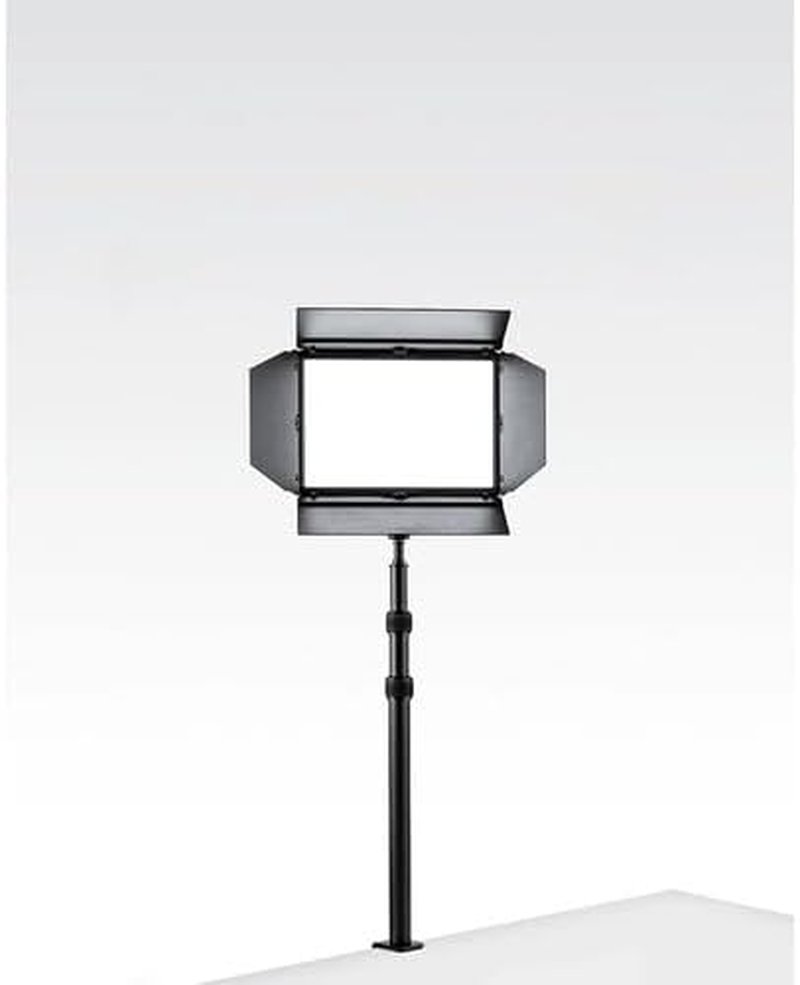 Telescoping Light Stand - Height Adjustable 16.5" to 40" with Desk C-Clamp & Adapters for Cameras, Mics | Ideal for Creator Workstations