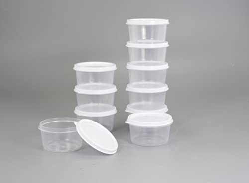 ZENVY 50 Pack Mini Reusable 2oz Food Storage Containers with Lids