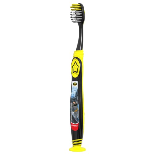 Colgate Batman Toothbrush for Kids 5+ with Suction Cup - 2 Pack