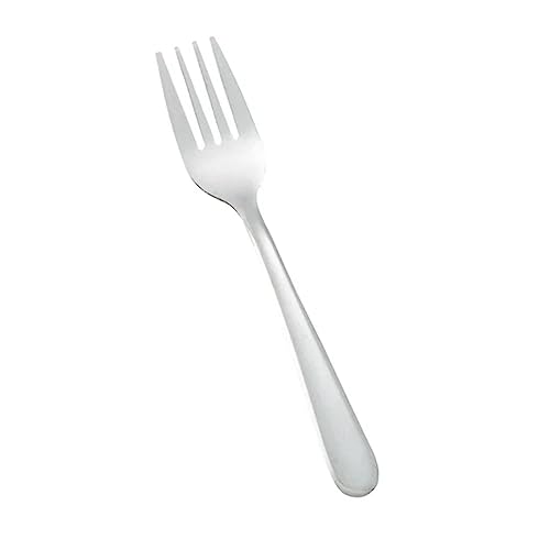 Winco 6.5" Stainless Steel Salad Forks Set of 12 - Dishwasher Safe