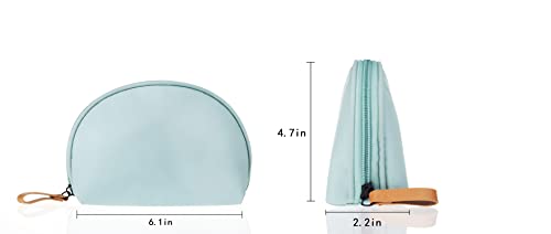 Kososuru Sky Blue Waterproof Nylon Small Makeup Bag for Travel & Purse