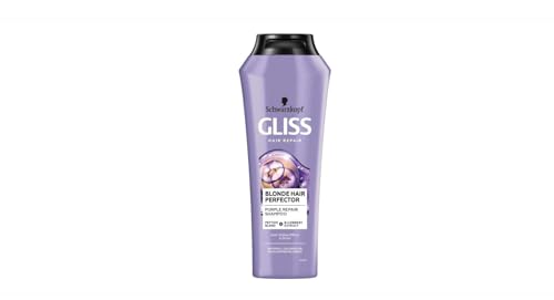 Schwarzkopf Gliss Blonde Hair Perfector Shampoo - Neutralizes Brassiness, Repairs & Shine, 250ml