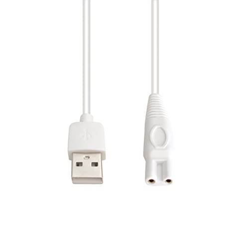 Krovena Women Electric Razor Charger Replacement Cable 2 Pack USB Power Cord