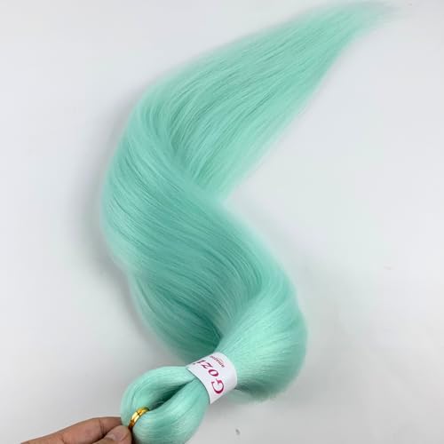 Mint Curly Boho Braids - 26 Inch Pre-Stretched Hair for Braiding
