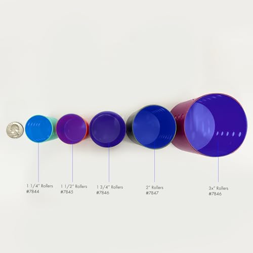 DONNA 1.75” Purple Heatless Hair Rollers – 12-Pack Snap-On Curlers
