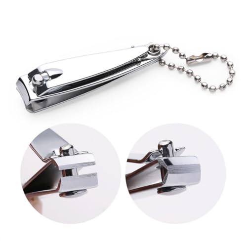 2'' Mini Stainless Steel Nail Clipper Set with File - 6 Pack