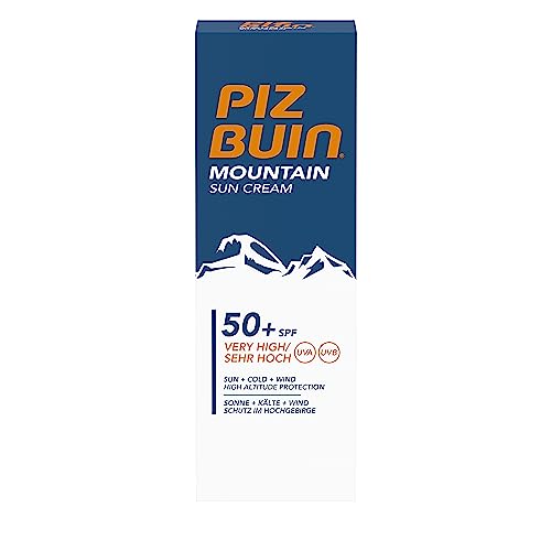Piz Buin Mountain SPF 50+ Face Sunscreen - Hydrating & Weatherproof 50ml