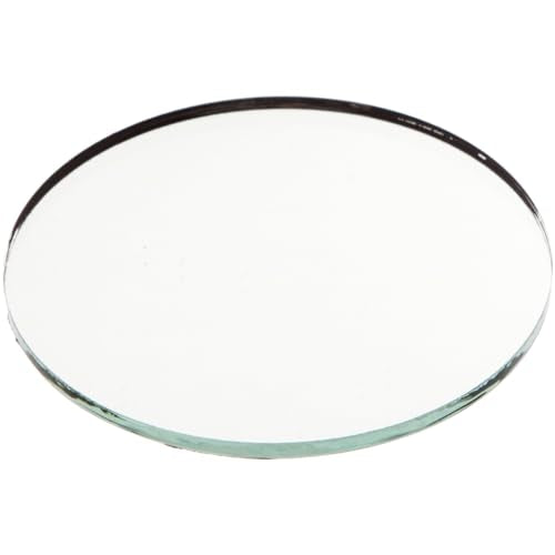 Plymor 3" Round Non-Beveled Glass Mirror - Pack of 2, 3mm Thick