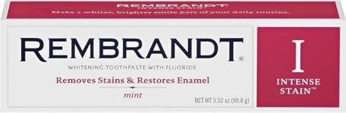 REMBRANDT Intense Stain Whitening Toothpaste - Pack of 2, 3.5 oz