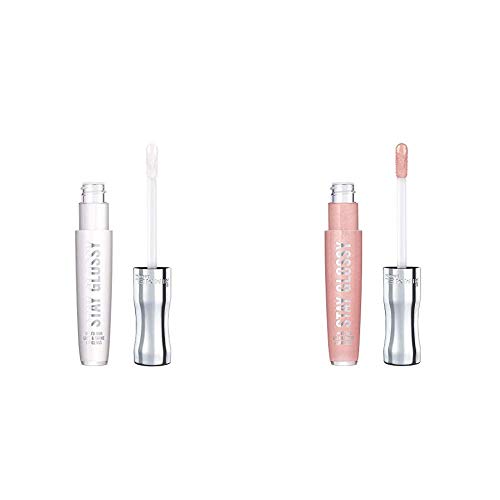 Rimmel Stay Glossy 6 Hour Lip Gloss in Seduce Me & Dorchester Rose - Moisturizing Shine, Long-Lasting, Non-Sticky, 0.18 Fl Oz