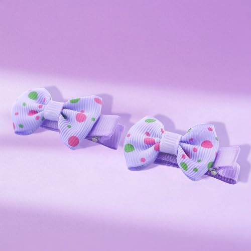 60 Pcs Mini Baby Girl Hair Bows Clips - Soft Ribbon for Infants