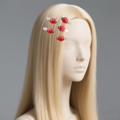 10 Pcs Ladybug Hair Clips Set for Teens & Women - Cute Decorative Accessories
