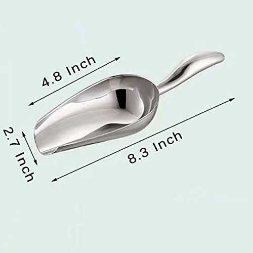 Mini Stainless Steel Ice Scoop - Heavy Duty 5 oz, Dishwasher Safe