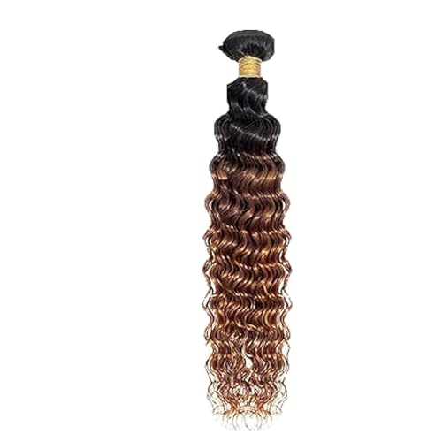 Lagalaga T1B430 Ombre Brown Human Hair Bundle - 20 Inch, 100g