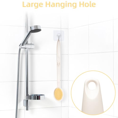 LFJ 19" Foldable Long Handle Bath Brush Set with 3 Interchangeable Heads