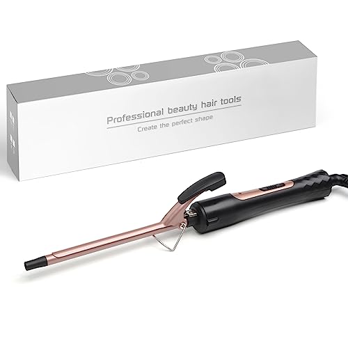 3/8 Inch Small Curling Iron Wand for Tight Spiral Curls with 2