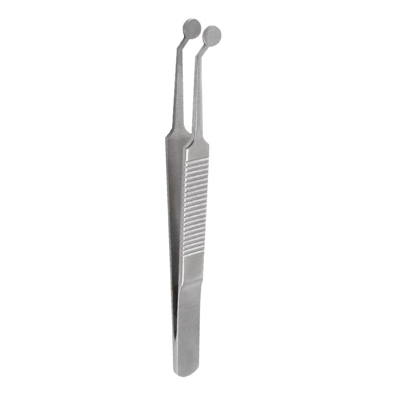 ZGORENDZ Premium Stainless Steel Arita Tauber Meibomian Gland Expressor Forceps Eyelid Massage Tweezers-Round Tip..