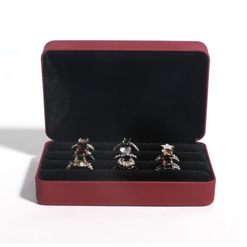 Travel Jewelry Organizer Box - Portable Ring Storage Case for Women