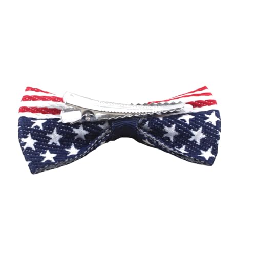 Girls American Flag Hair Bow Clips 2 Pack Patriotic Hair Accessories