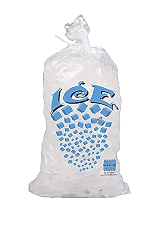 Perfect Stix 20lb Plastic Ice Bags - Pack of 25 with Twist Ties