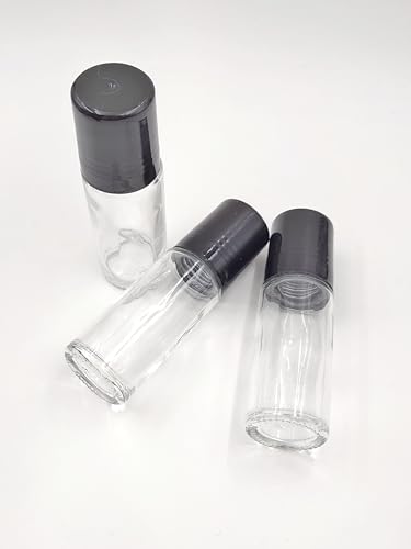 30ml Clear Glass Roller Bottles - 4 Pack for Essential Oils & Perfumes