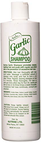 Nutrine Unscented Garlic Shampoo 16 oz - Promotes Healthy Hair & Scalp
