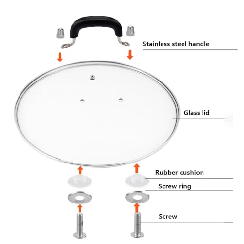 8-Inch Tempered Glass Lid for Cast Iron Skillets & Dutch Ovens