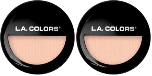 L.A. Colors Pressed Powder - Nude, Lightweight Matte Face Makeup (2 Pack)