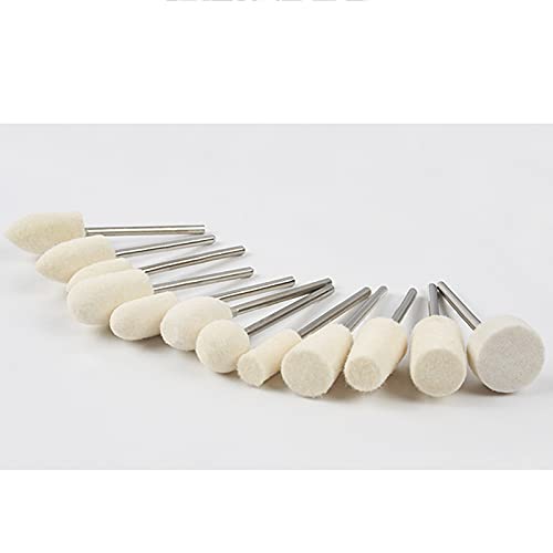 12PCS Wool Felt Nail Drill Bits Set for Polishing & Buffing - Manicure Accessories