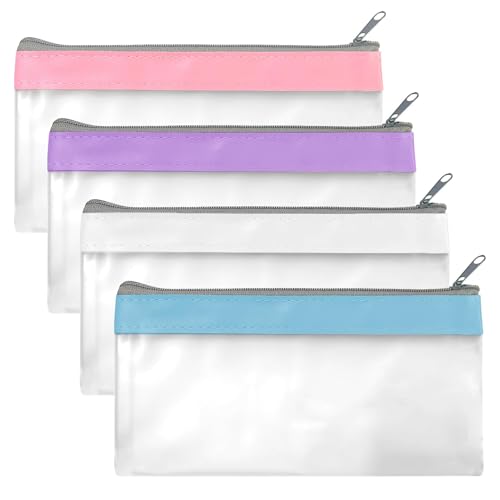 Tohhdov 4 Pack Clear Cosmetic & Travel Makeup Bags Waterproof Organizer