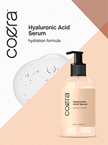 Coera Hyaluronic Acid Serum - 8 fl oz Moisturizer for Hydrating Skin