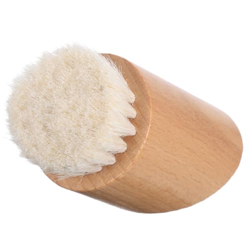 Facial Cleansing Brush with Goat Hair Bristles for Pore Cleaning