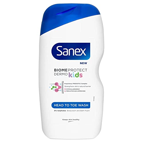 Sanex BiomeProtect Kids Head to Toe Wash 450ml (15.22 Fl Oz) - Gentle Baby & Child Body Wash