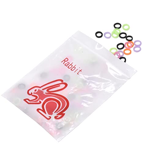 Rabbit 3/16in Multicolor Dental Orthodontic Elastics 200 Pack for Braces, Dreadlocks, Braids