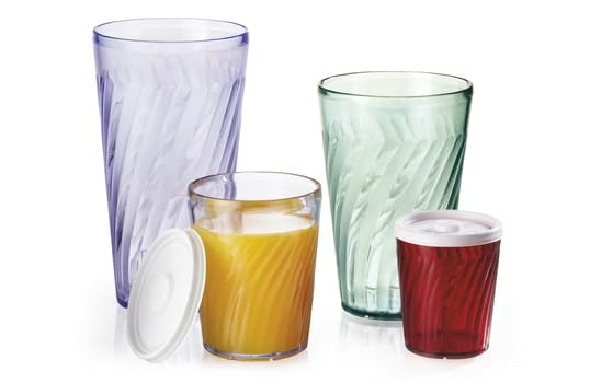 GET 6 oz Clear Plastic Juice Glass Set of 4 - Shatterproof, BPA-Free, Dishwasher Safe