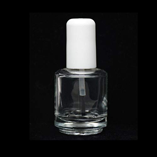 Karlash Empty Clear Nail Polish Bottles with Brush & Mixing Ball, 0.5 Oz, 2-Pack