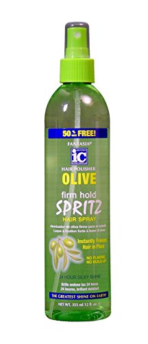 Fantasia Olive Oil Spritz Hair Spray - 12 Fl Oz, Firm Hold, Humidity Resistant