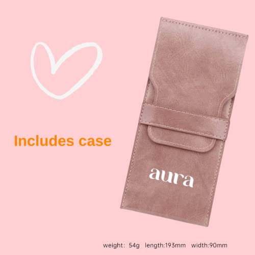 Aura 4-Piece Professional Synthetic Eyeshadow Brush Set with Case