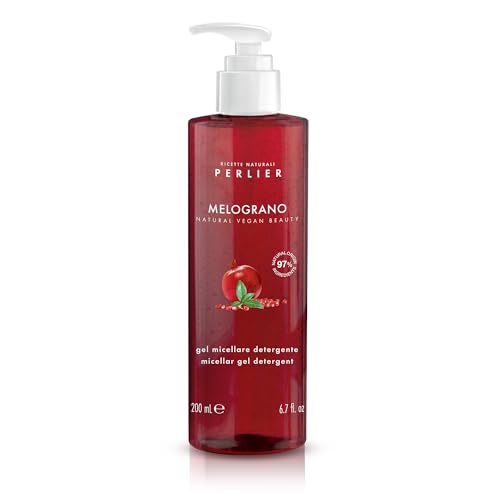 Perlier Pomegranate Face Cleansing Micellar Gel - 6.7 fl oz, Vegan & Alcohol-Free Cleanser