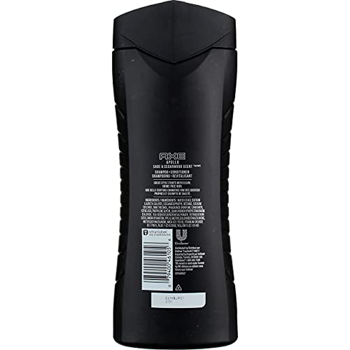 Axe Apollo 2-in-1 Shampoo & Conditioner, Sage & Cedarwood, 16 oz (2 Pack)