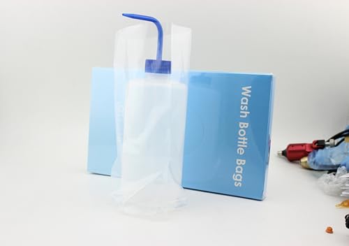 Clear Tattoo Wash Bottle Bags - 250 Disposable Polyethylene Sleeves