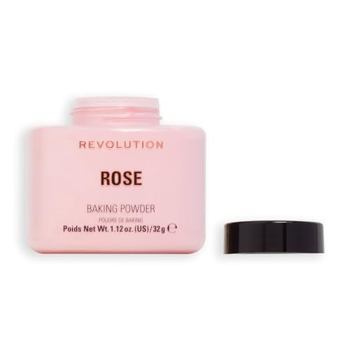 Revolution Loose Baking Powder Rose 1.12oz | All Skin Tones, Vegan, Cruelty-Free
