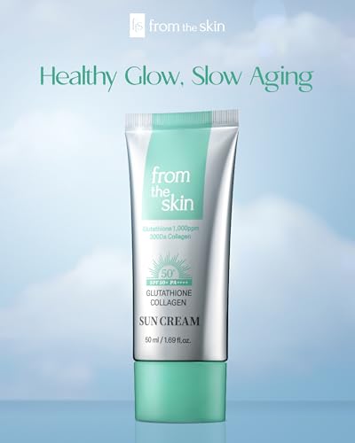 FROM THE SKIN Glutathione Collagen Sun Cream SPF 50+ PA++++, 1.69oz
