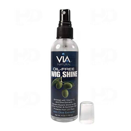 Oil-Free Wig Shine Spray - Max Gloss & UV Protection for Human & Synthetic Wigs - 8 Oz